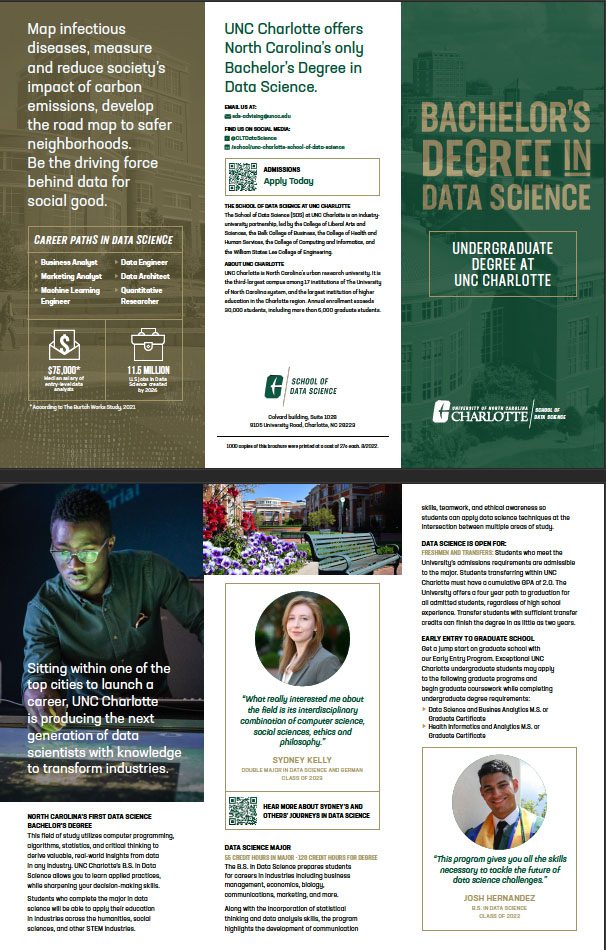 Undergraduate Data Science Brochure - Click to download a copy